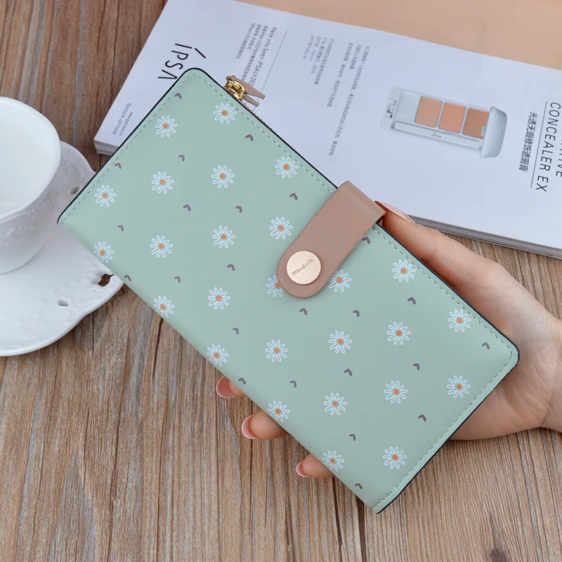 Кошельки из искусственной кожи для женщин модные длинные вместительные сумочки