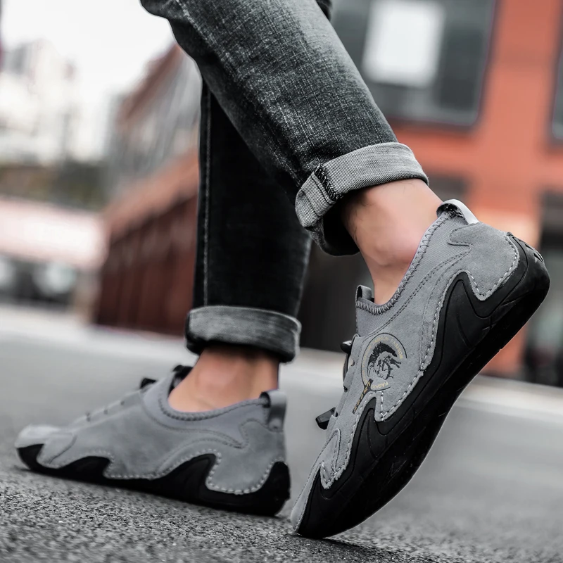 Модная мужская повседневная обувь Брендовые мужские лоферы из натуральной кожи