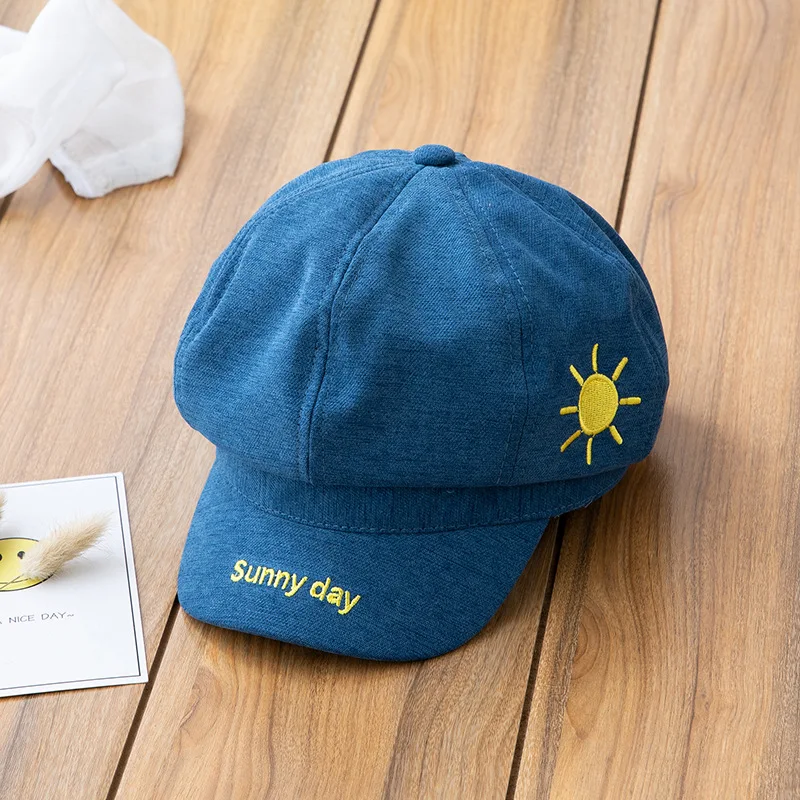 LDSLYJR стиль сплошной цвет погода вышивка утка язык Берет простой Повседневный