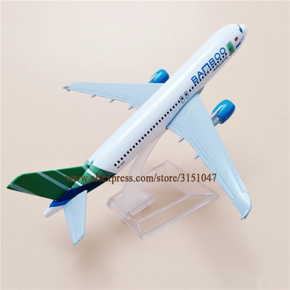 16cm Air Vietnam BamBoo Airways Airbus 320 A320 Airlines Metal Alloy Airplane Model Plane Diecast Aircraft | Игрушки и хобби