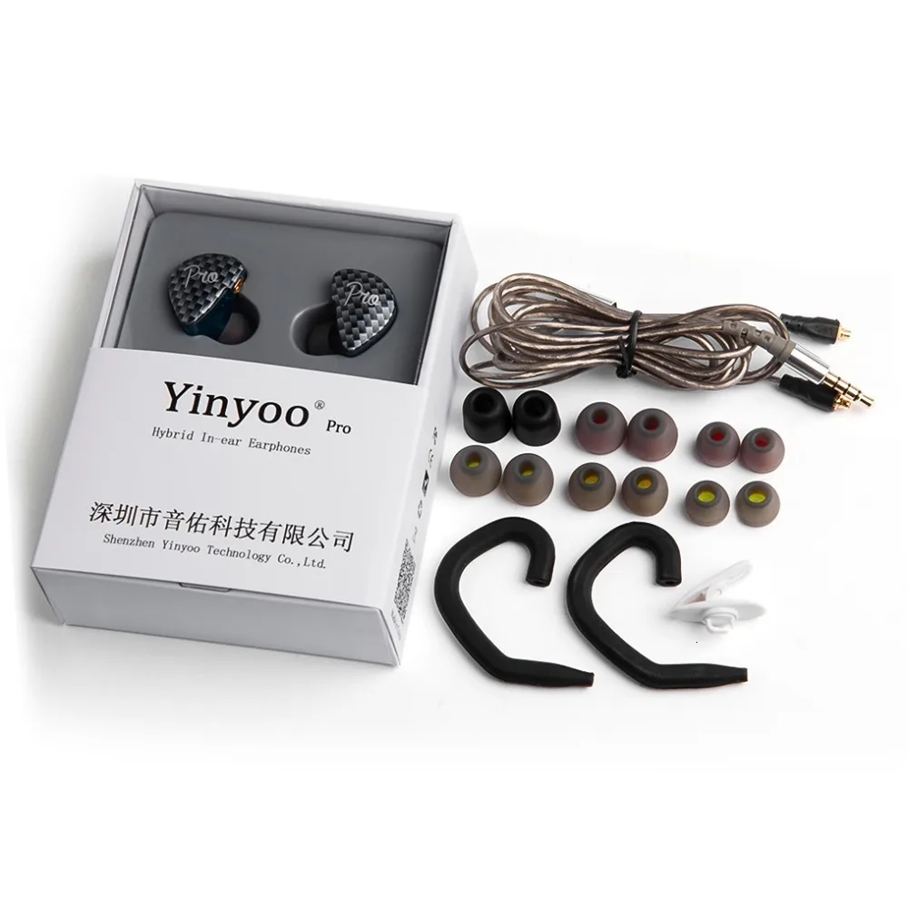 Yinyoo Pro BA+ DD гибридные наушники-вкладыши с арматурными динамическими наушниками HIFI гарнитура с шумоподавлением