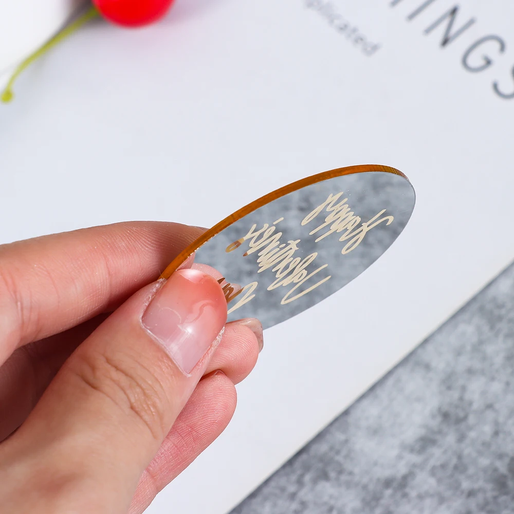 10 шт. акриловые розовые золотые серебряные искусственные круглые топперы для