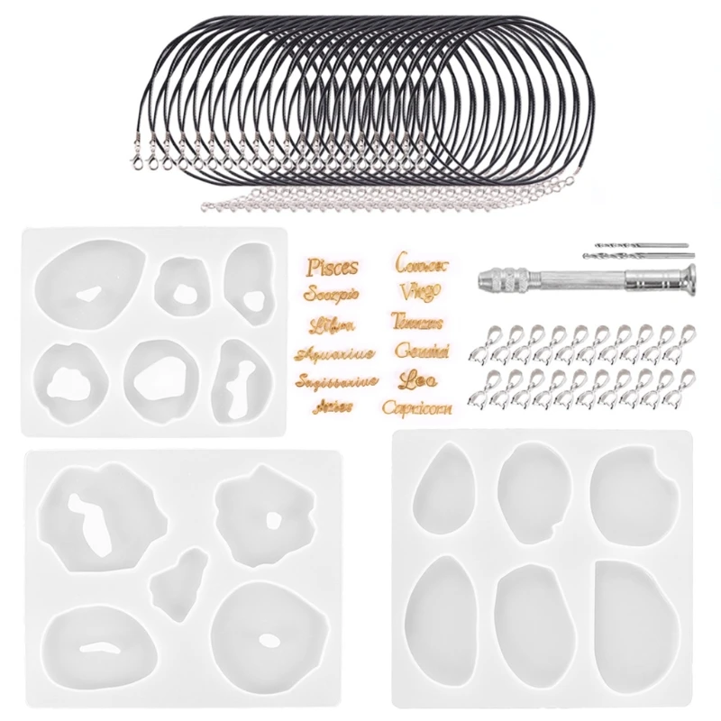 

Crafts Jewelry Finding Crystal Epoxy Resin Mold Necklace Pendant Silicone Mould