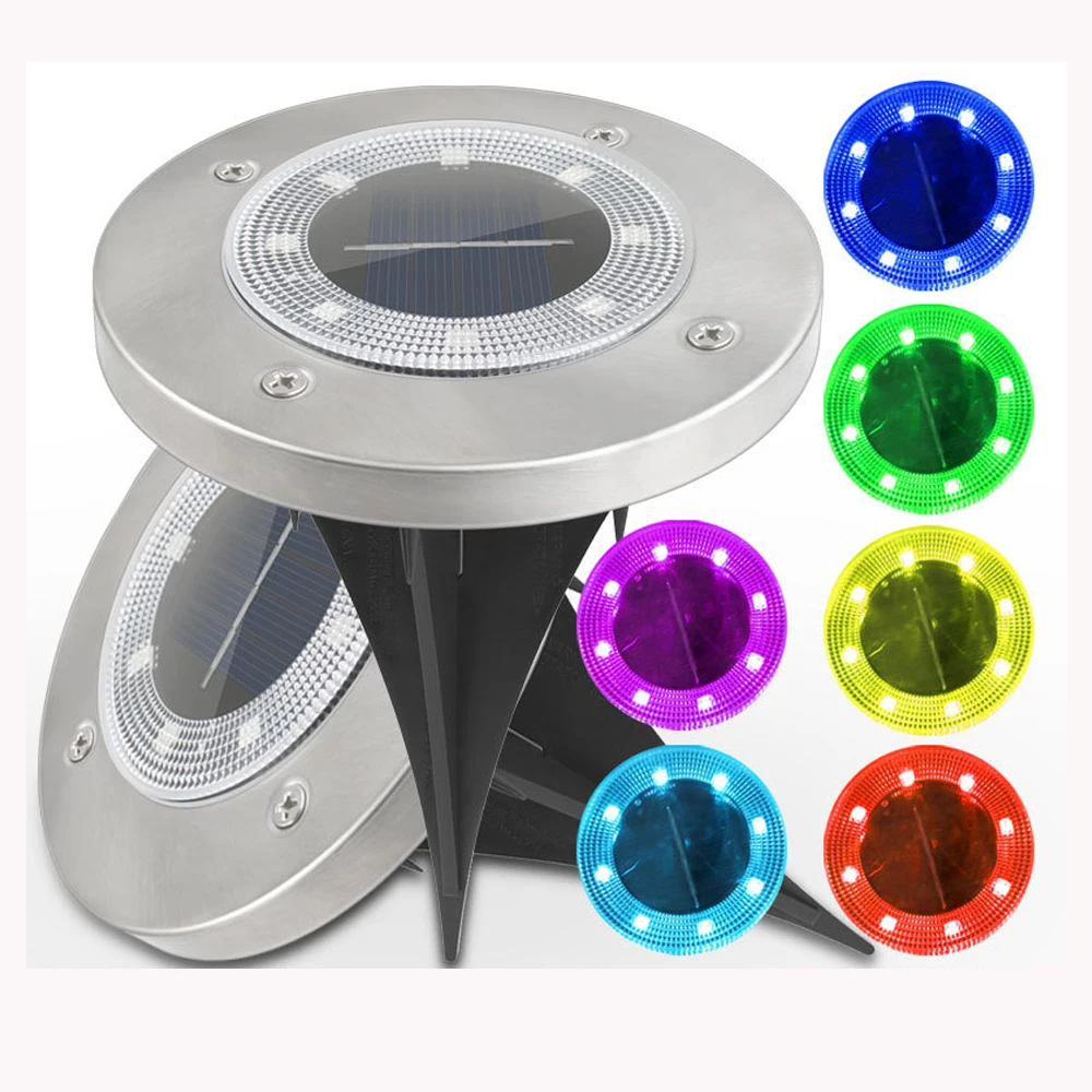 Солнечная уличная газонная лампа садовый светильник простая напольная наружная