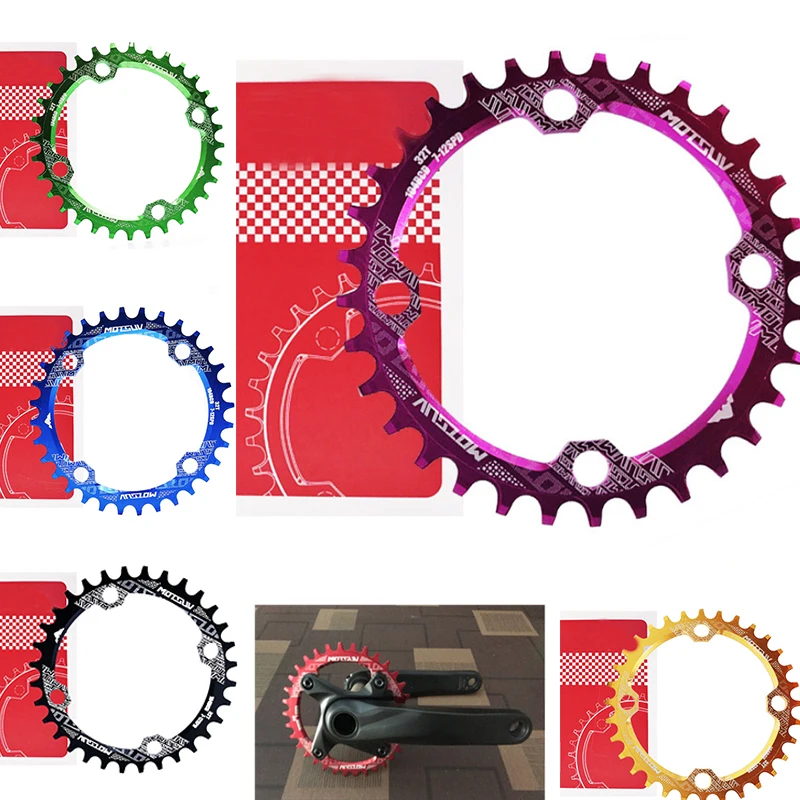 

1pcs 104BCD sprocket bicycle positive and negative sprocket 32T 34T 36T 38T mountain bike single speed round ellipse
