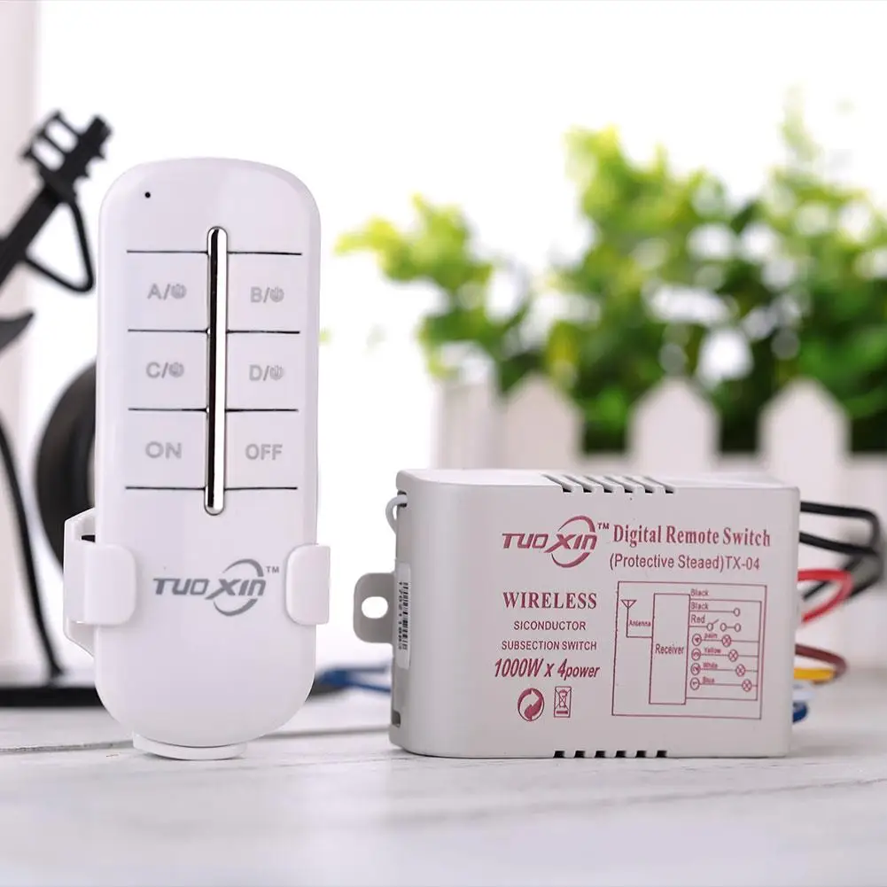 Цифровой беспроводной приемник переключателя 220В передатчик канальный