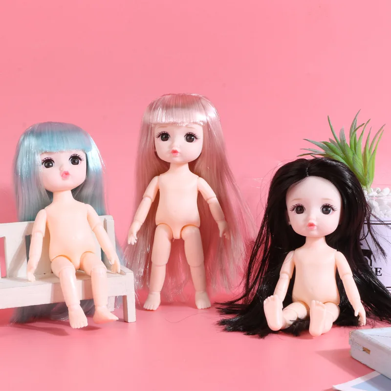 Новая кукла Bjd 1/12 16 см 13 подвижных суставов 3D глаз поцелуй рот мини детские