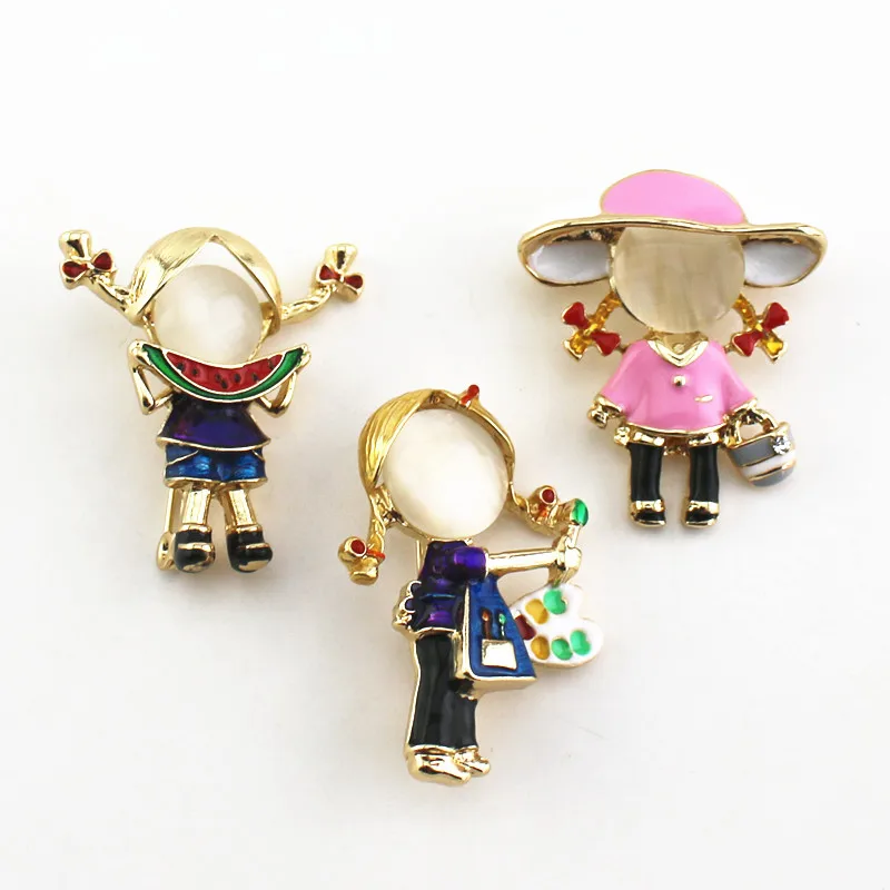 Новая разноцветная брошь в форме капли с опалом инкрустированная 2021 эмалью |