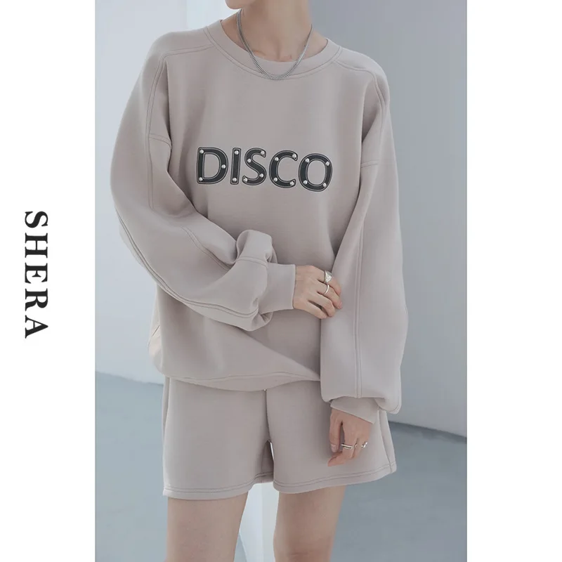 Women's suit early autumn new style commuter two-piece female Korean version of simple sweater + shorts leisure