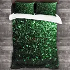 Гламурный темно-зеленый одеяло из искусственной кожи 100% чистого хлопка с 2 наволочками, комплект пододеяльника, комплекты постельного белья
