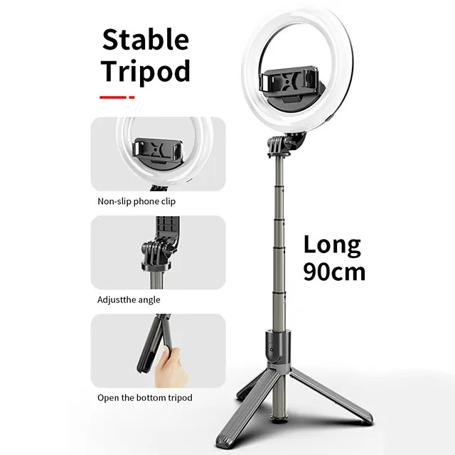 

360 Rotation Selfie Stick Bluetooth Extendable Max Length 90cm For Android / Universal / Android / iOS other camera accessories