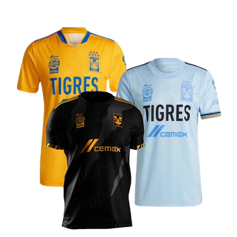 

League MX 2021 2022 Tigers home away Jerseys Men football T-shirt GIGNAC THAUVIN UANL football shirt kids kits