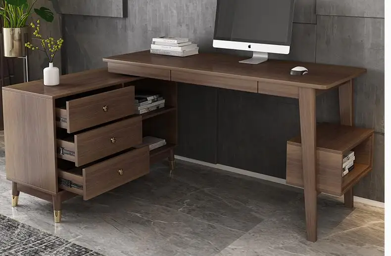 Угловой стол комбинированная книжная полка семейный простой Рабочий в