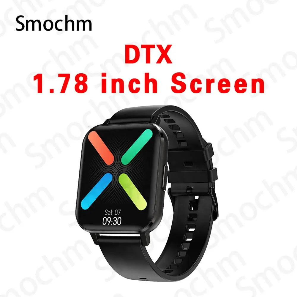 Смарт часы Smochm DTX 1 78 дюймов HD экран IP68 водонепроницаемый монитор сердечного ритма