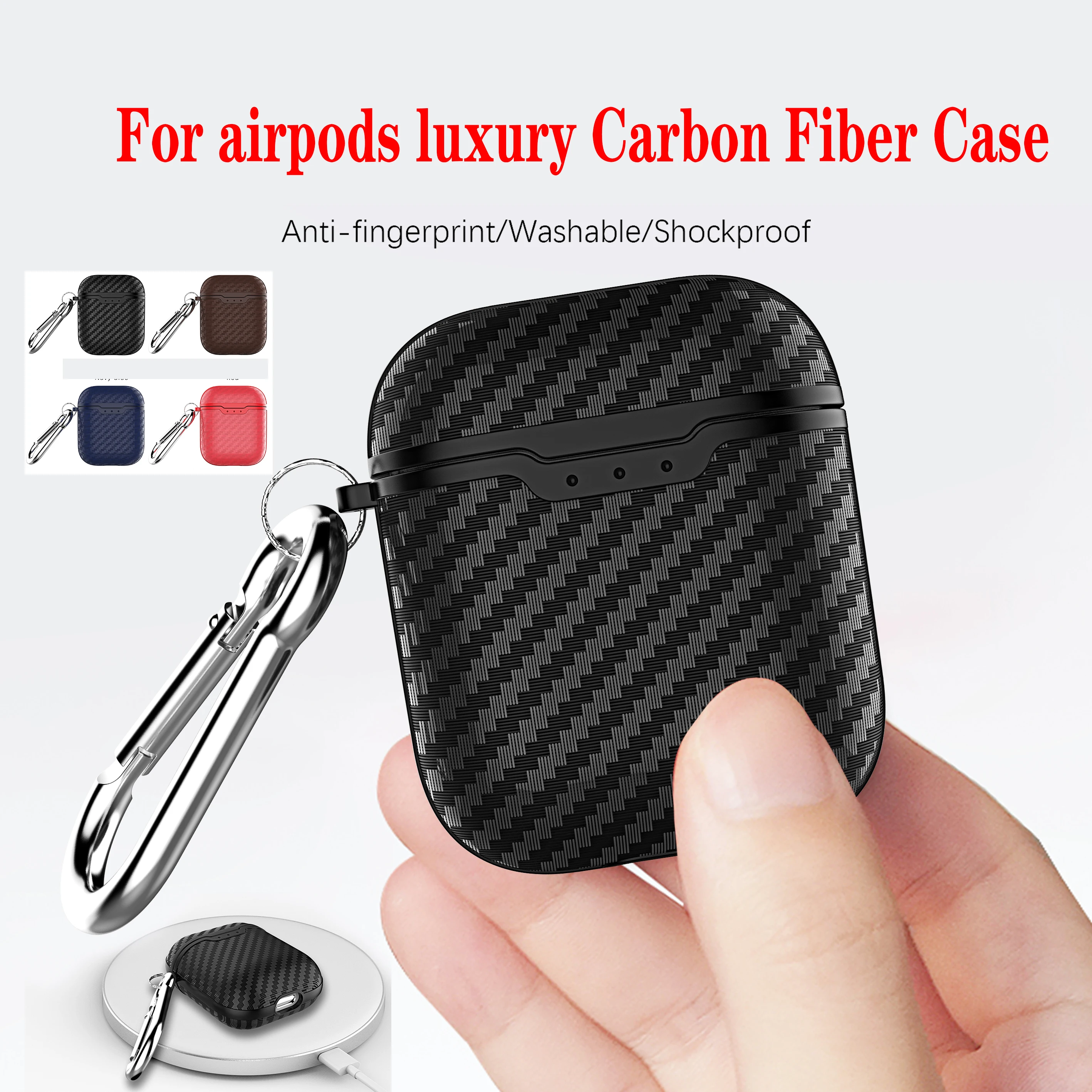 Чехол fundas для AirPods, чехол для Air Pods Pro 3, чехол для наушников, роскошный чехол из углеродного волокна/кожи личи, силиконовый чехол для Air Pods 1/2, чехол