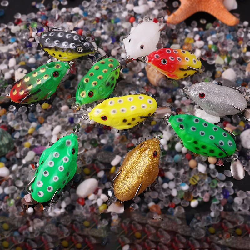 2 шт. рыболовная приманка в виде лягушки с металлическими блестками 11 г 6