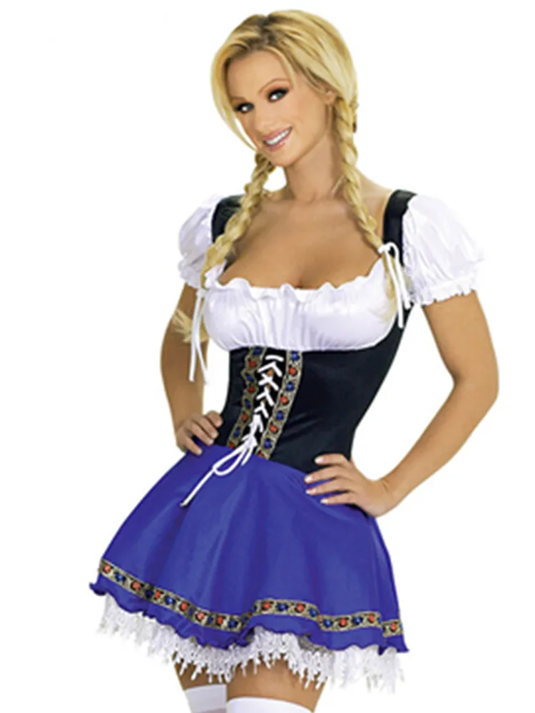 Дамские костюмы в стиле Октоберфест Баварской Dirndl Платье Германии пивном баре