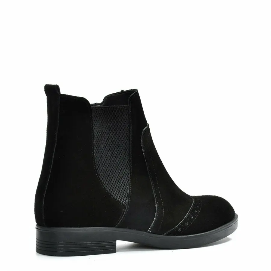

Women Boots Mink Shoes Women Black-Suede Boots Vzn19-140K