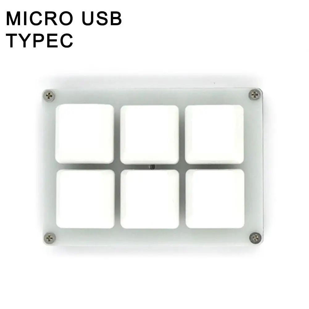 

New Programmable Mechanical Keyboard 6keys Macro keypad Programming DIY OSU Shortcut Switch key USB Customize X7H6