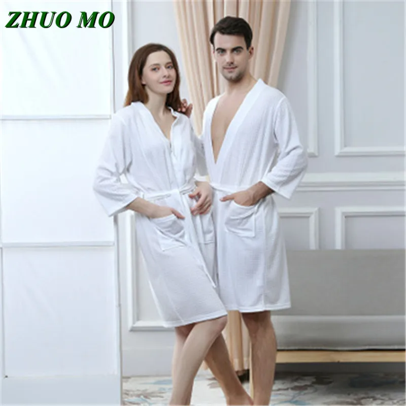 

Халат вафельный мужской, горячая Распродажа, для влюбленных, летний, Банные мужские халаты, размера плюс