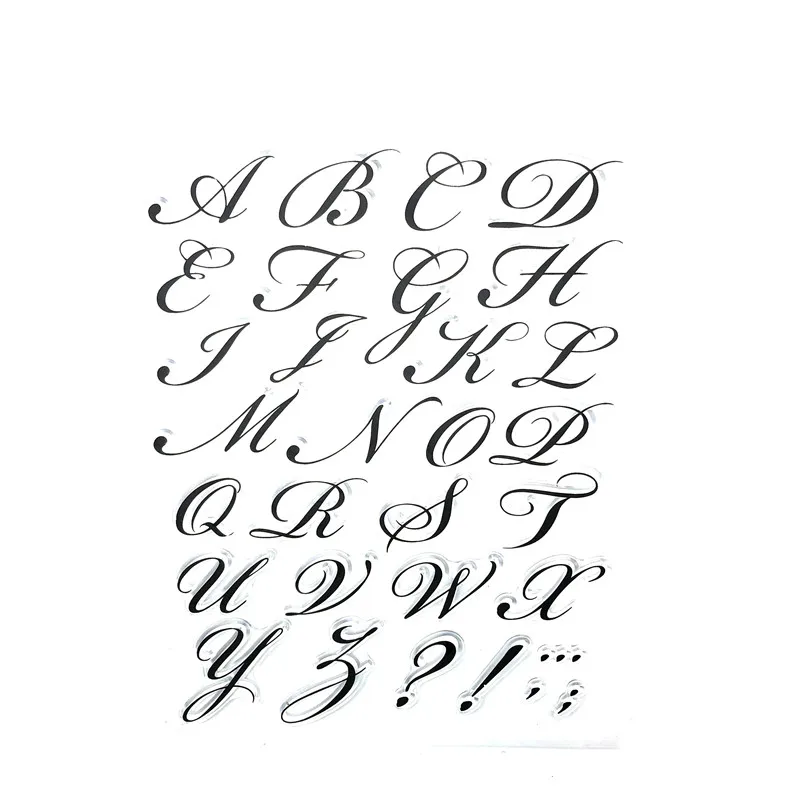 

2021 Clear Stamps Capital Letter Symbol Handmade Kid Funny Seal Stencil Poster Making Postcard TransparentScrapbooking DIY Paper