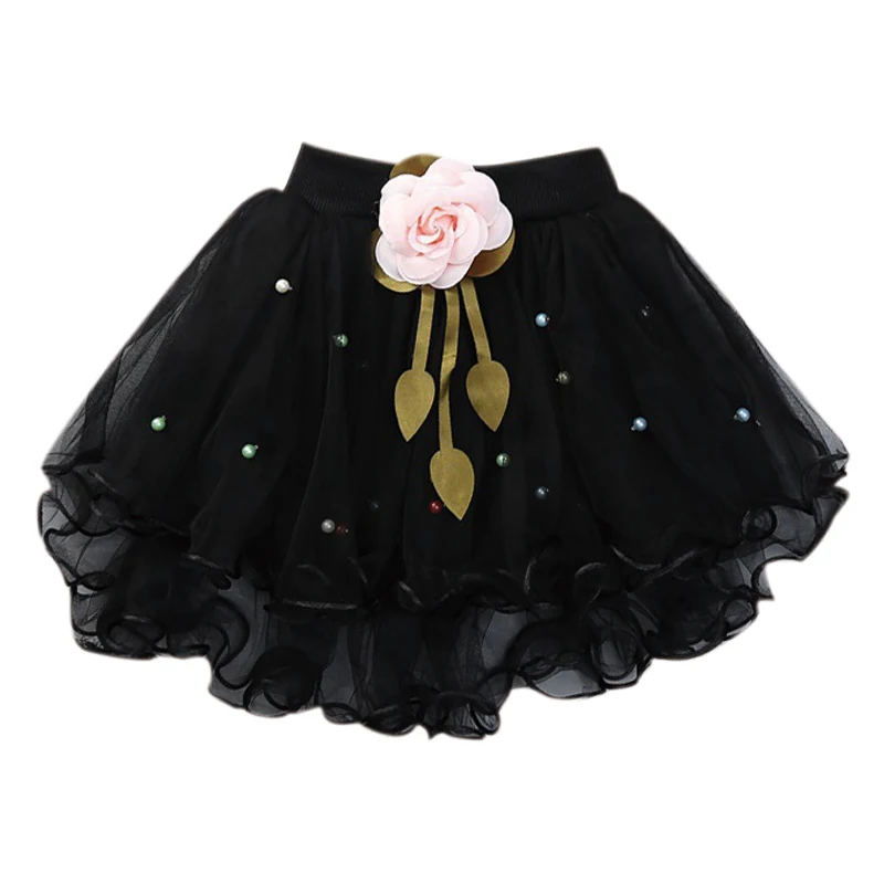 Детская модная Милая Повседневная Однотонная юбка принцессы средней длины с