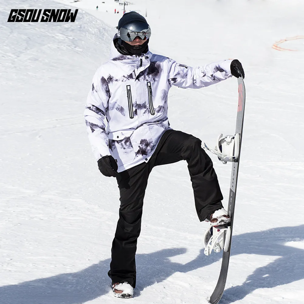 Пара лыжный костюм водонепроницаемый теплый для мужчин женщин модели двойной