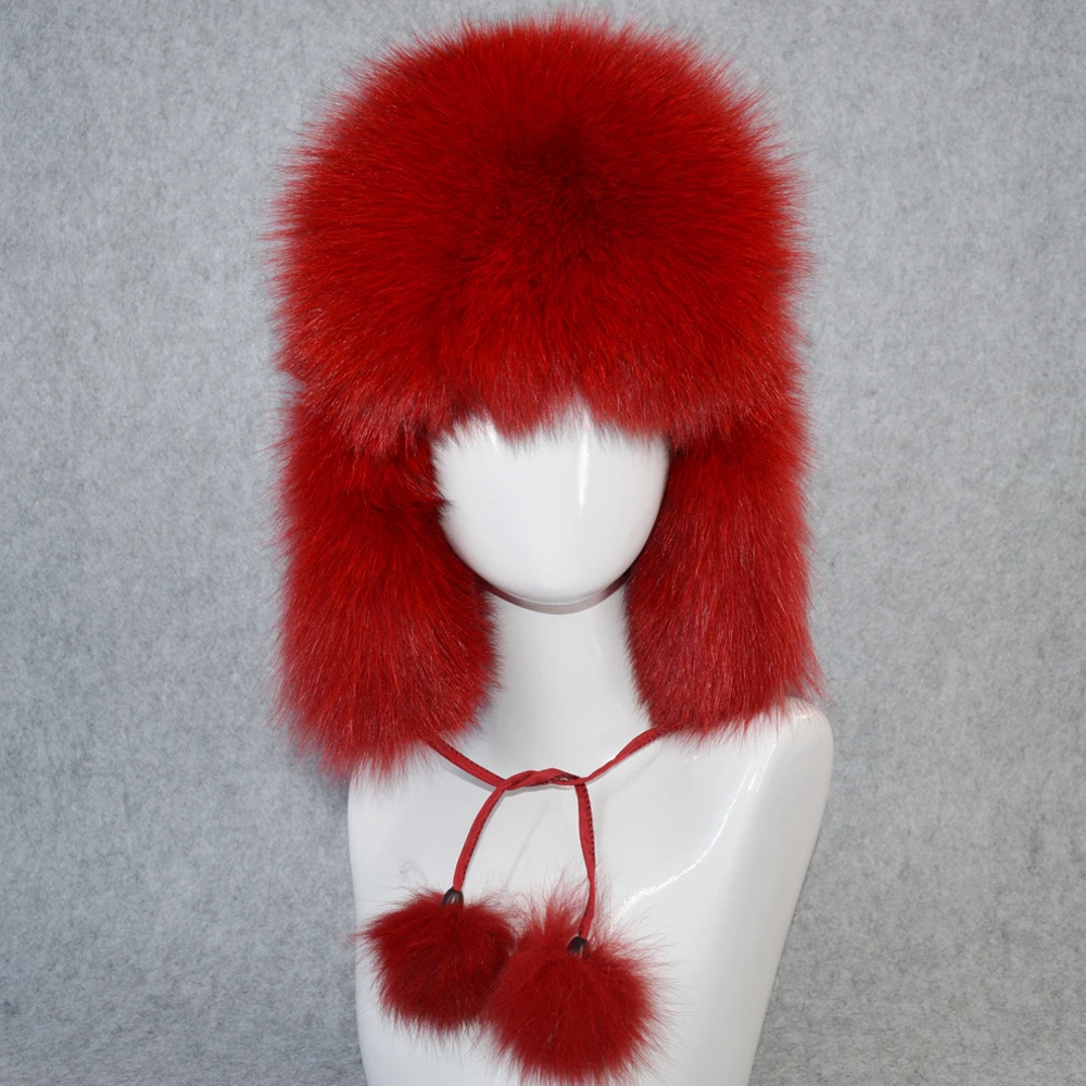 2021 модные женские туфли с натуральным лисьим мехом российские шапки-ушанки
