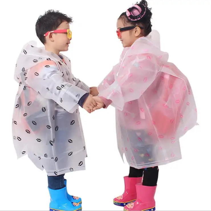 

Fashion long children's raincoat one-piece raincoat with schoolbag cloak children's raingear kindergarten children's ventilat