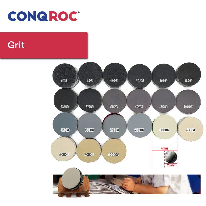 100 шт. 50 мм 2-дюймовые шлифовальные диски с крючком петля влажная сухая