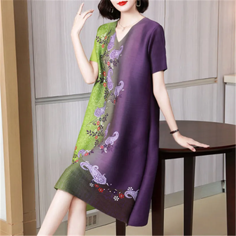 Высококачественное модное удобное плиссированное платье 2021 Женский Летний