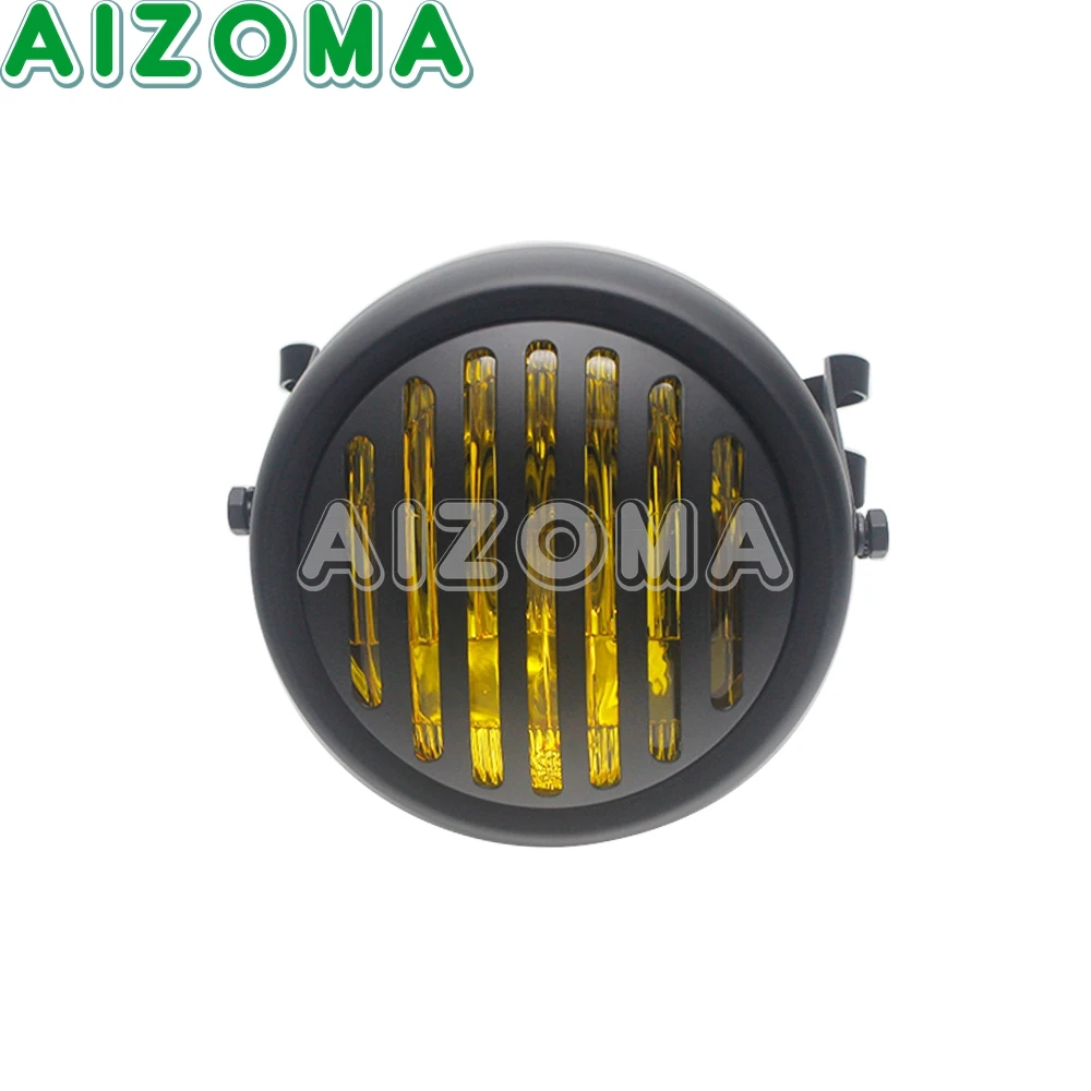 Фара мотоциклетная черная металлическая 35 Вт 12 В галогенная для Harley Yamaha Suziki CG125