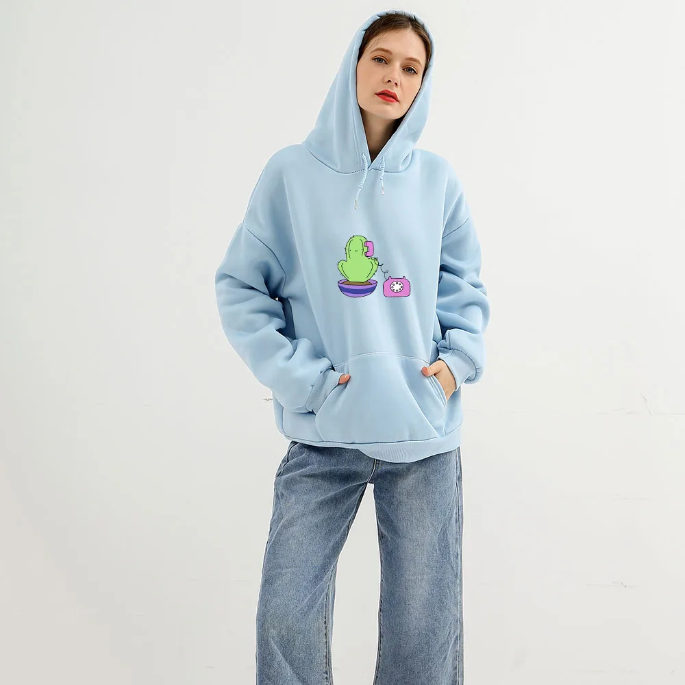 Cactus Plant Hoodie Aesthetic Harajuku Sweatshirts Winter Hoodie with Pocket Long Sleeve Basic Women Cute Sweetshirt for Girls