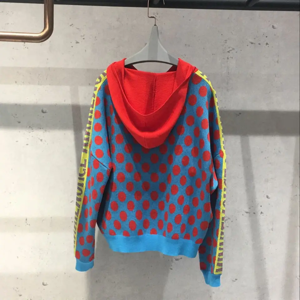 

Spring and Autumn New Style Hooded Knitted Sweater Temperament Age Reducing Coat