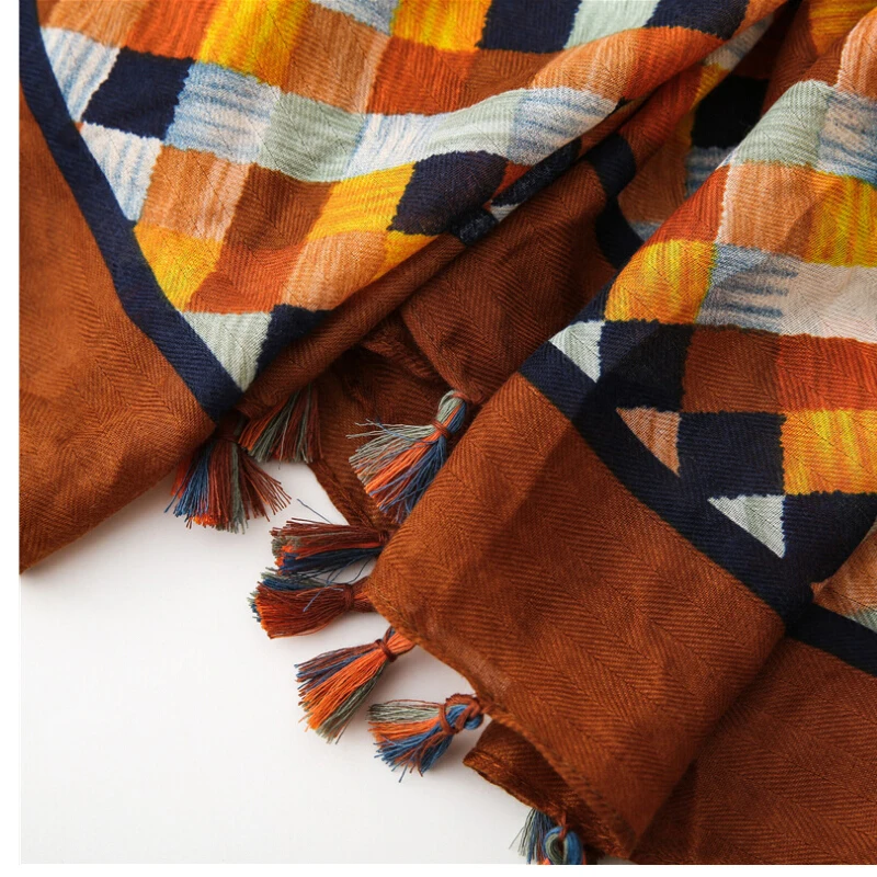 Новый шарф с принтом Пляжная шаль шарфы летняя женская модная длинная зимний