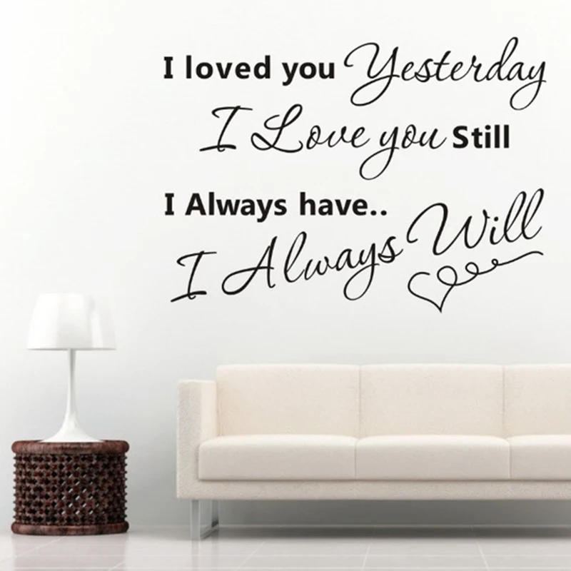 

Fashion English I Loved Wall Sticker Decorative Wall Sticker Room Wall Decoration Wall Sticker Love quotes Wall Decals