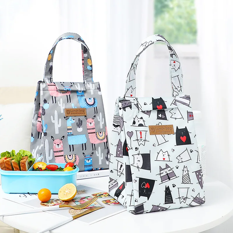 Дизайнерские сумки для обеда с милым котом Альпака женщин и детей Детский кулер