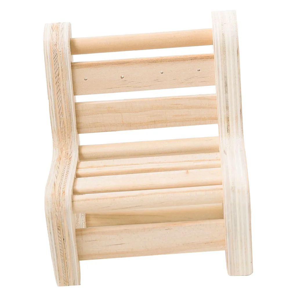 

Natural Unpainted Wooden Ring Jewelry Display Rack Stand Holder Showcase