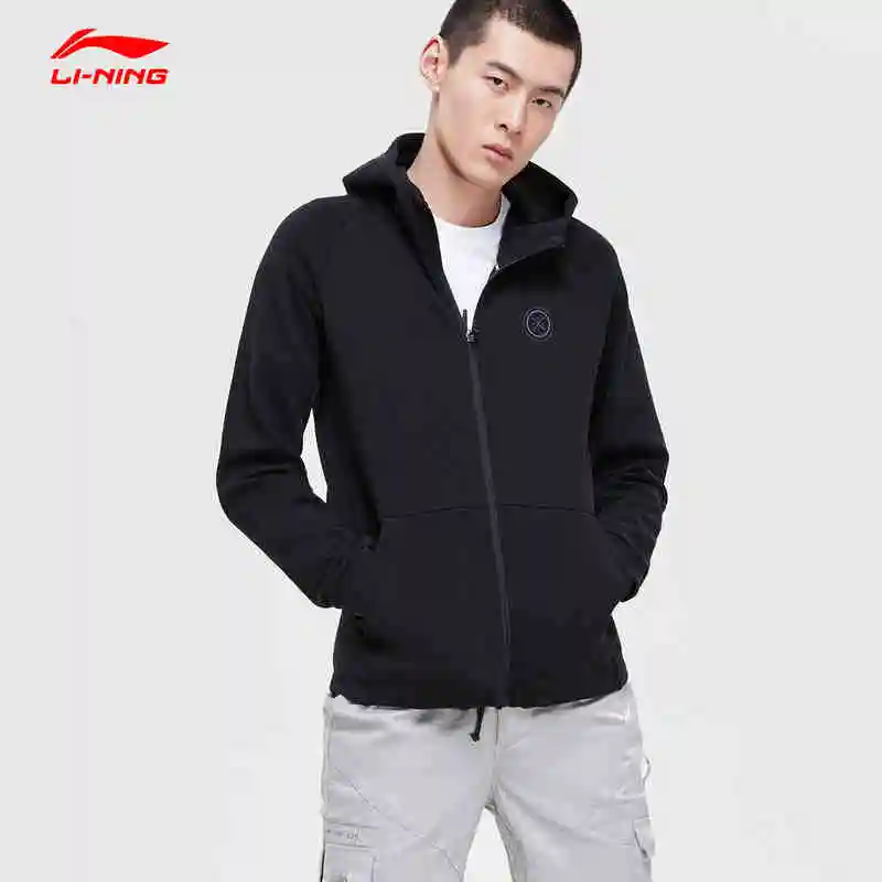 Li Ning мужская толстовка с капюшоном Стандартный крой 66% хлопок 34% полиэстер