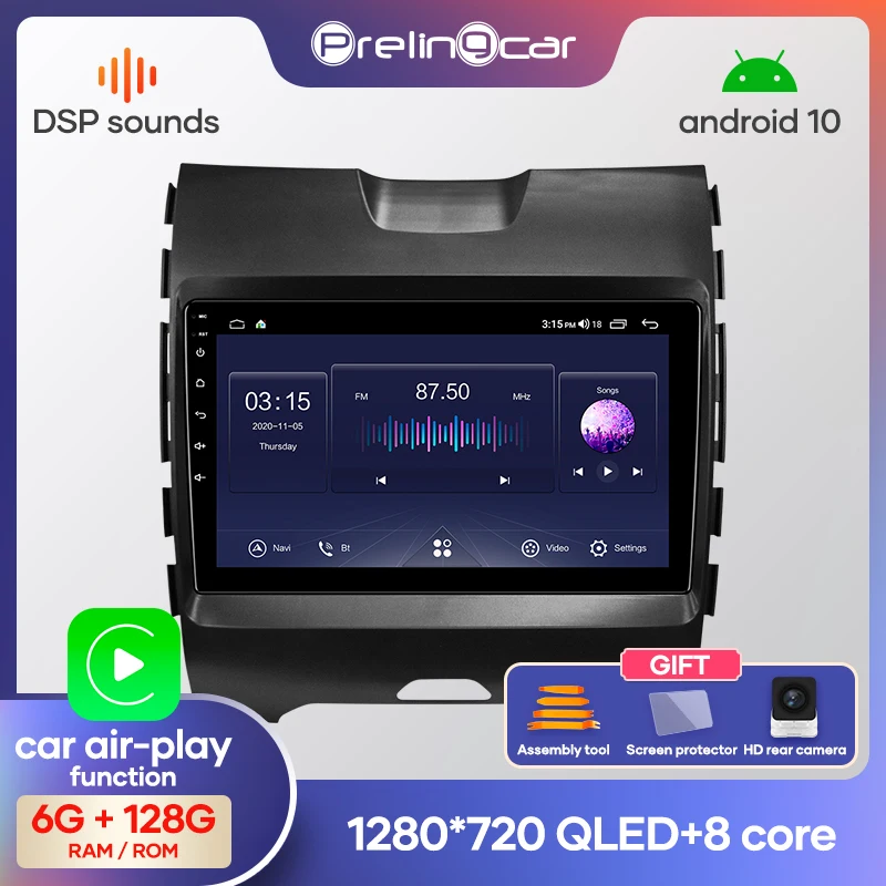 Автомагнитола Prelingcar 2 Din Android 10 0 без DVD мультимедийный видеоплеер GPS-навигация для