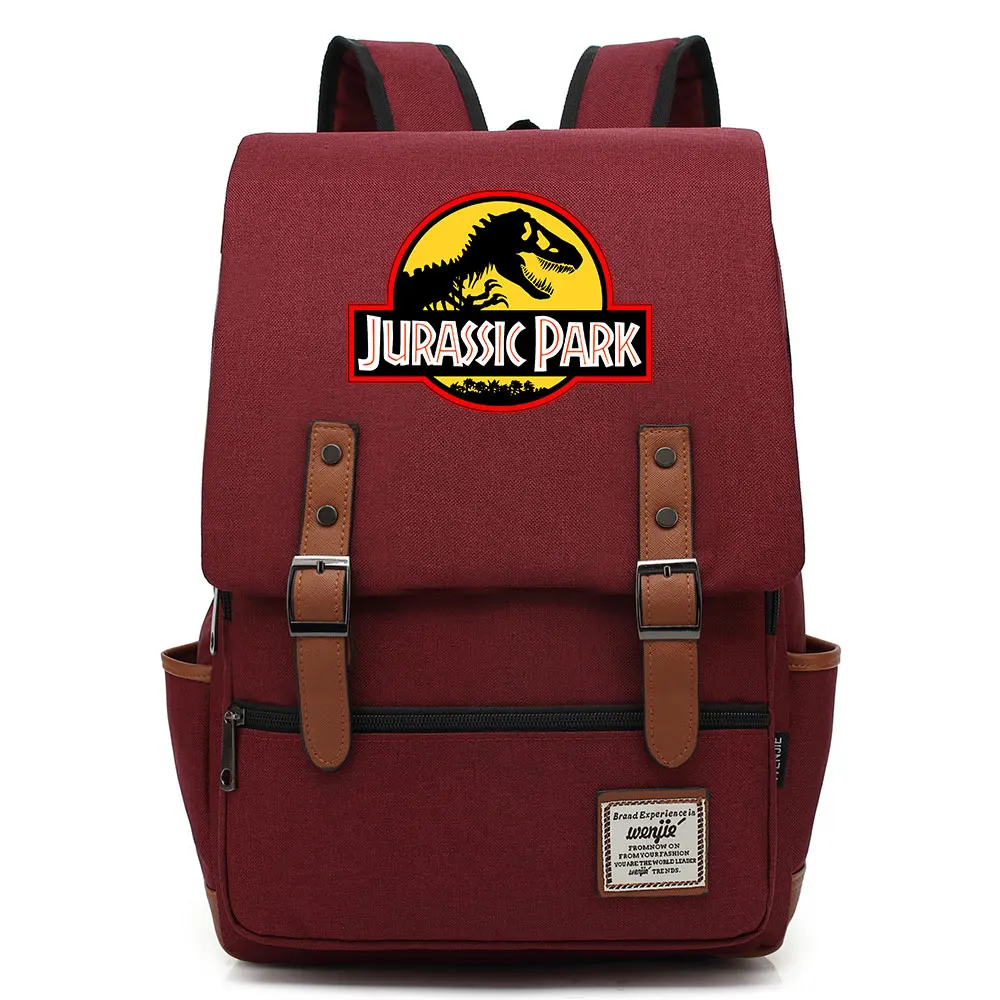

B3303 Fashion Dinosaur Jurassic Park World Buckle Children School bag Teenagers Student Schoolbags Women Bagpack Men Backpack