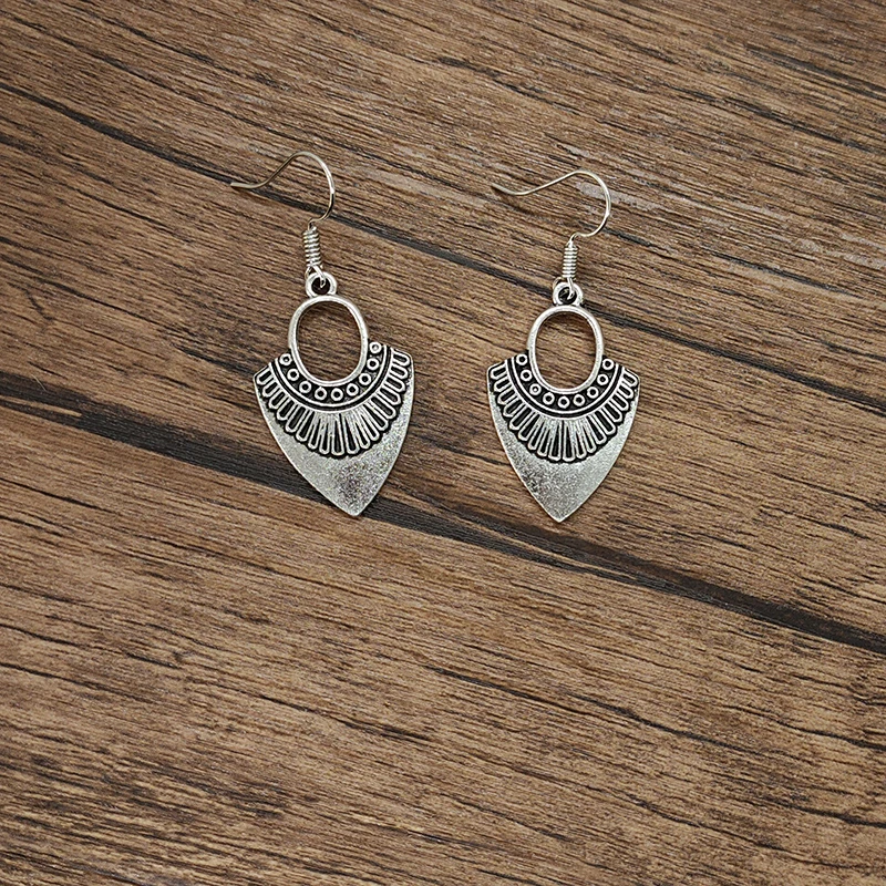 Женские серьги с кисточками WICHMOMO Ретро стиль серебро цинковый сплав