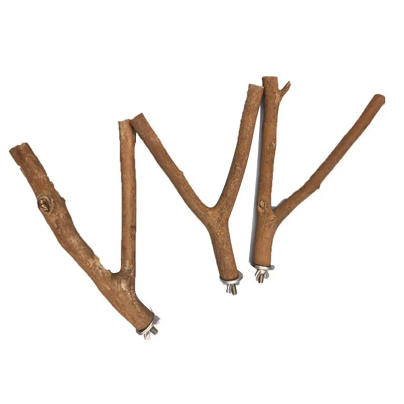 

Parrot Wood Raw Fork Stand Rack Toy Hamster Branch Perches For Pet Birds Cage Give Your Pets Some Additional Pleasure