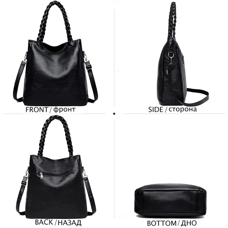 

Casual Handbags Sets for Ladies High Quality Leather Shoulder Bag Large Capacity Crossbody Bag Luxury Brand Messenger Bags 2019