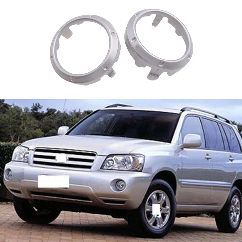 2 шт. серебристые передние противотуманные светильник ры для Toyota Highlander 2004 2005 2006