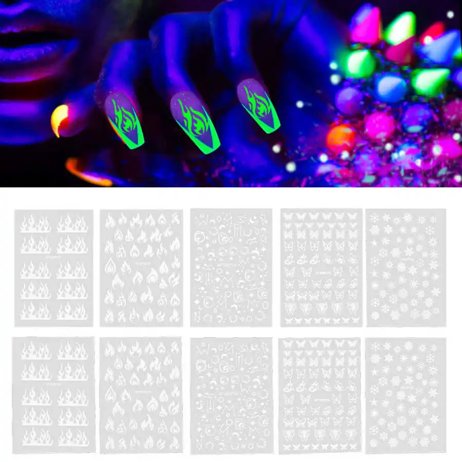 10 листов наклейки для ногтей на Хэллоуин|Стикеры и наклейки| |