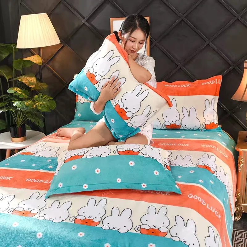 

JUSTCHIC 2pcs Cartoon Flannel Pillow Cases Dinosaur Animal Print Pillowcase Yellow Color 480x740mm