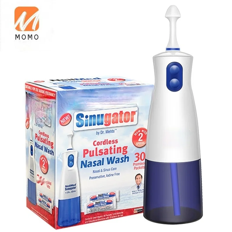 

Electric Nasal Irrigator Household Nasal Cavity Flusher Children and Adults with 30 Salt Nose Wash Rhinitis