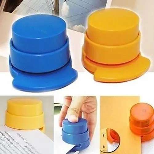 

Office Home Portable Staple Free Stapleless Stapler Paper Binding Binder Paperclip