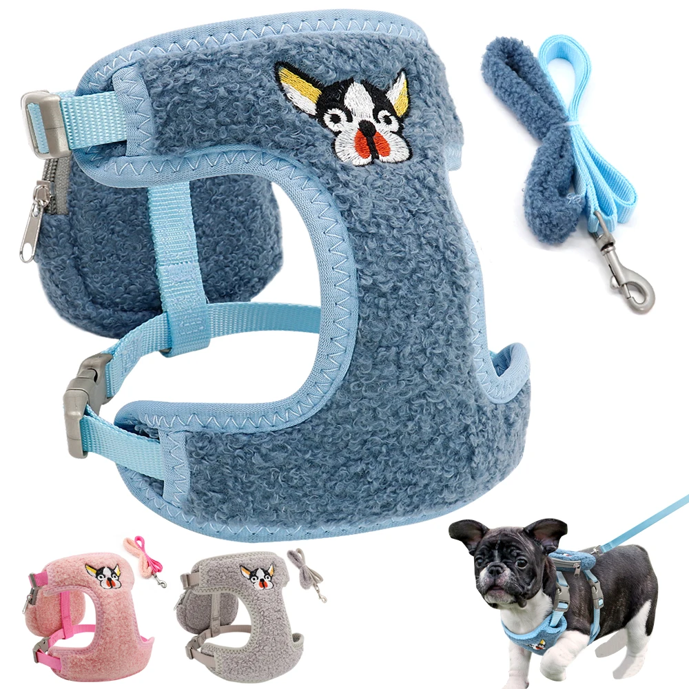 Нейлоновая шлейка поводок для маленьких собак чихуахуа щенков кошек свинцовая